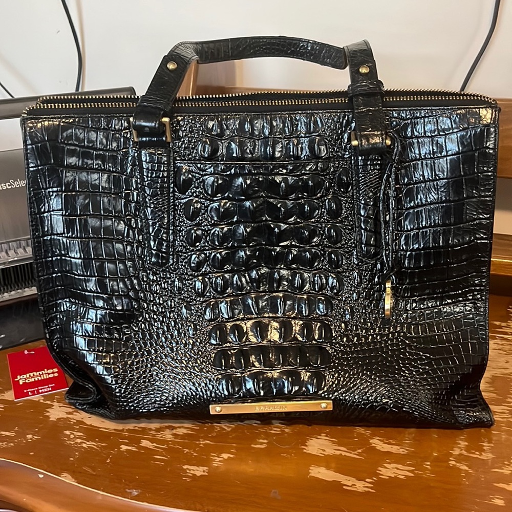 Black authentic Brahmin medium tote
